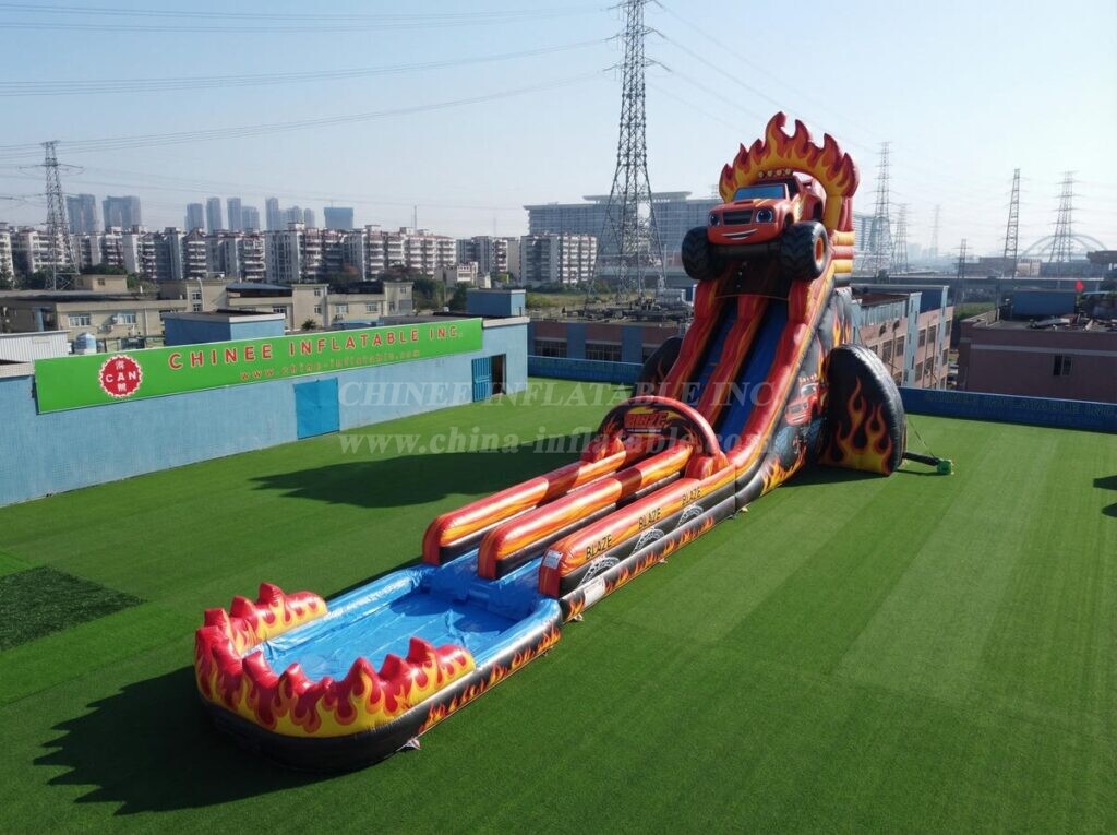 GS2-111 Blaze Monster Theme Giant Inflatable Water Slide