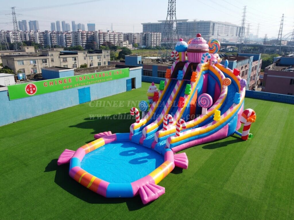 GS2-114 Candy Theme Giant Inflatable Water Slide