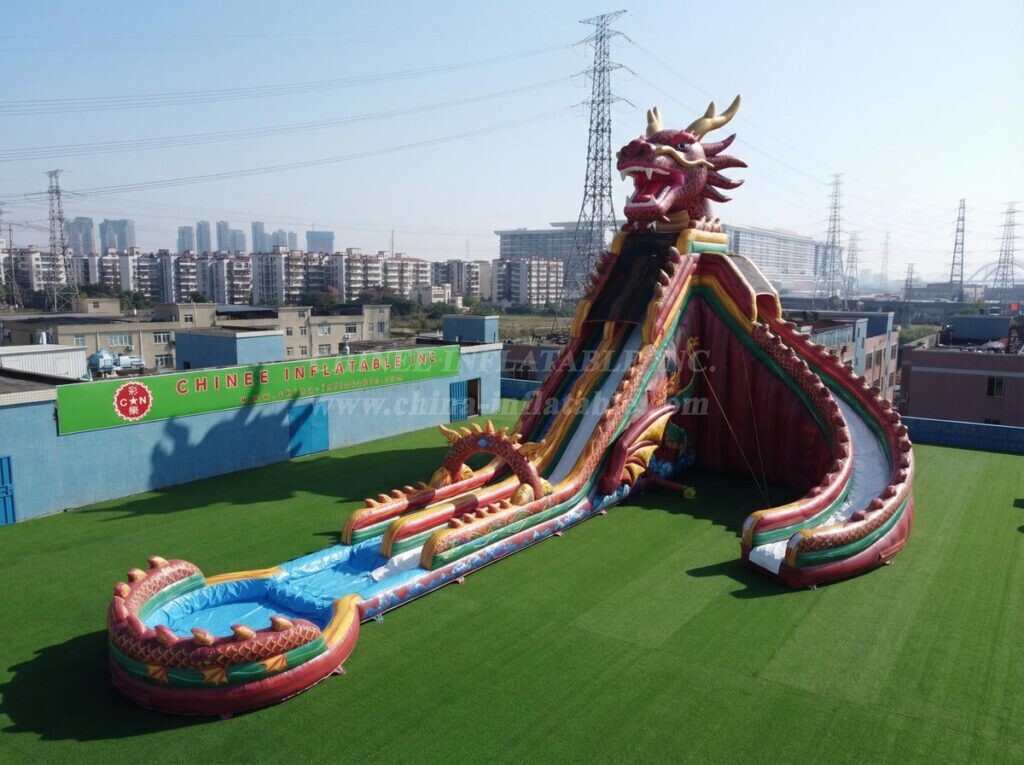GS2-130 Dragon Theme Giant Inflatable Water Slide