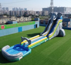 GS2-131 Elephant Theme Giant Inflatable Water Slide