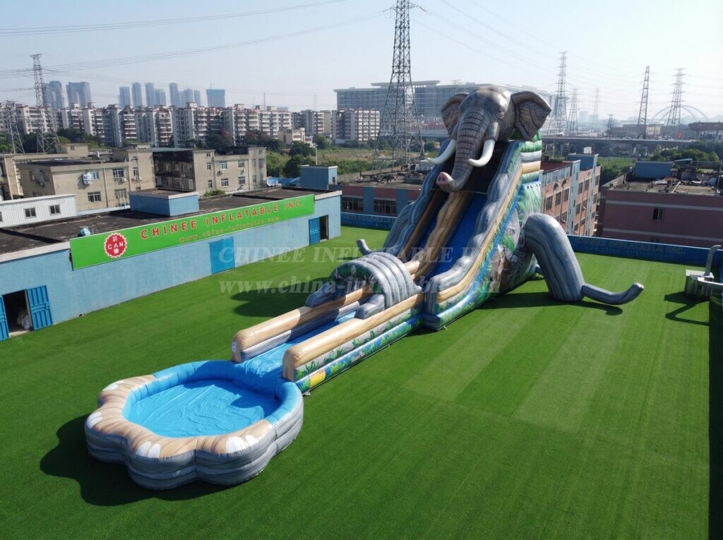 GS2-132 Elephant Theme Giant Inflatable Water Slide