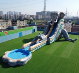 GS2-132 Elephant Theme Giant Inflatable Water Slide