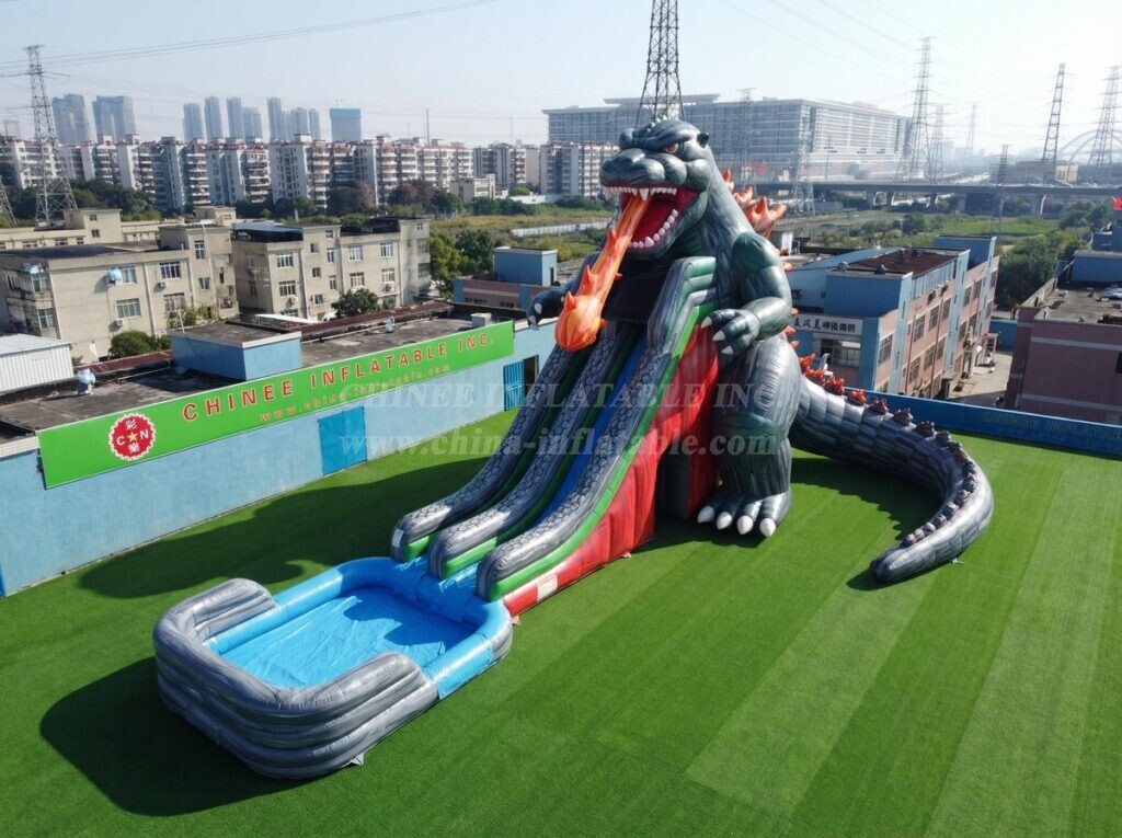 GS2-137 Godzilla Theme Giant Inflatable Water Slide