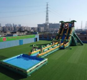 GS2-144 Jungle Theme Giant Inflatable Water Slide
