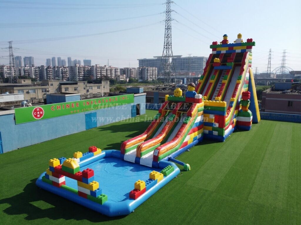 GS2-148 Lego Theme Giant Inflatable Water Slide