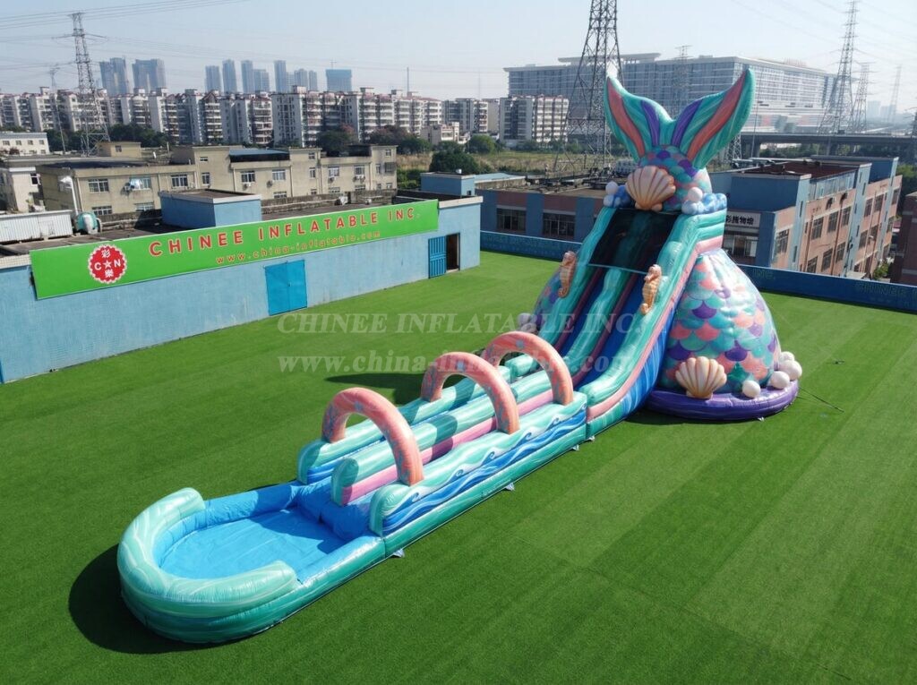 GS2-156 Mermaid Theme Giant Inflatable Water Slide