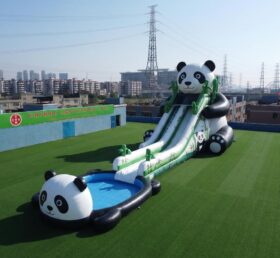 GS2-166 Panda Theme Giant Inflatable Water Slide