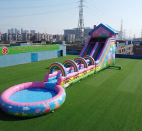 GS2-170 Peppa Pig Theme Giant Inflatable Water Slide