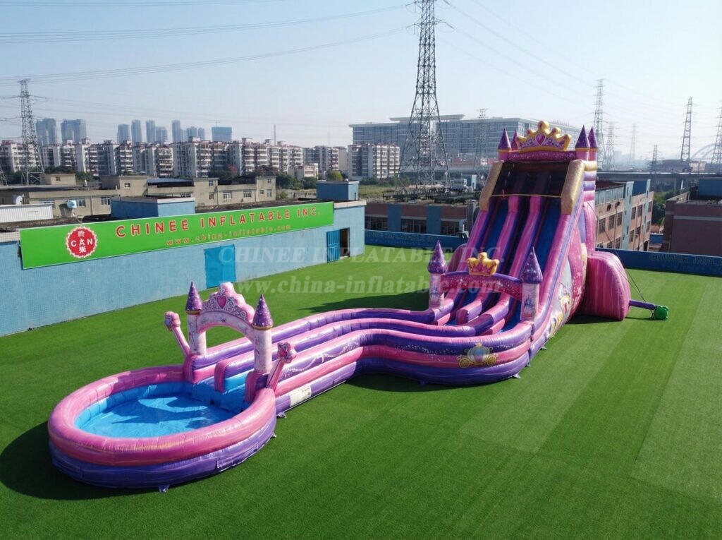 GS2-177 Princess Parties Theme Giant Inflatable Water Slide