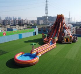 GS2-201 Volcano Theme Giant Inflatable Water Slide