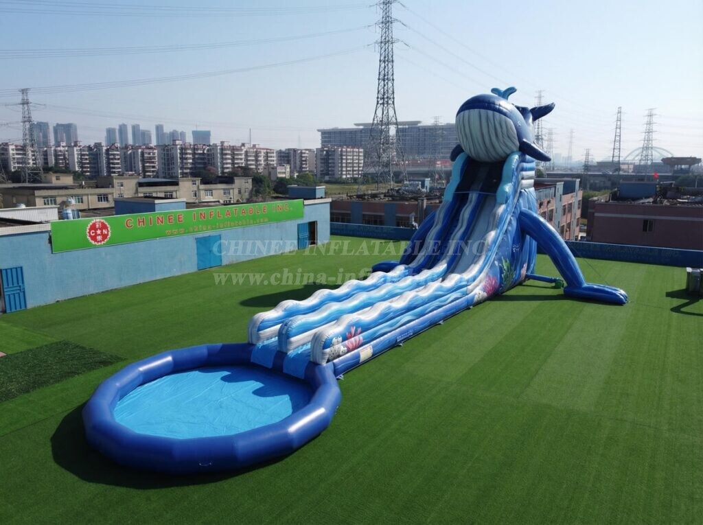 GS2-203 Whale Theme Giant Inflatable Water Slide