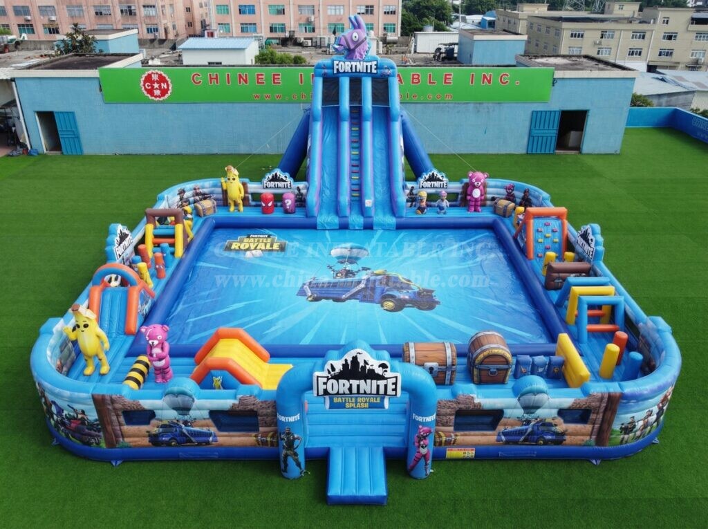 Pool3-873 Fortnite Theme Inflatable Pool Water Park