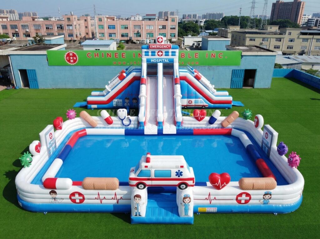 Pool3-878 Hospital Theme Inflatable Pool Water Park