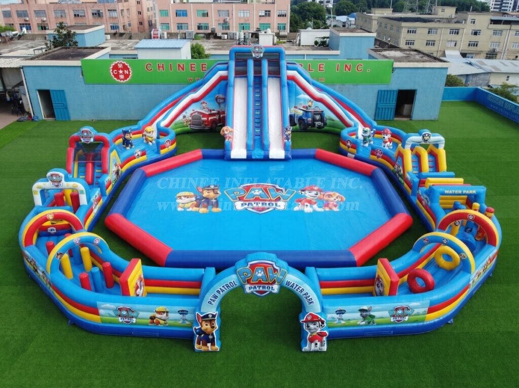 Pool3-891 Paw Patrol Theme Inflatable Pool Water Park