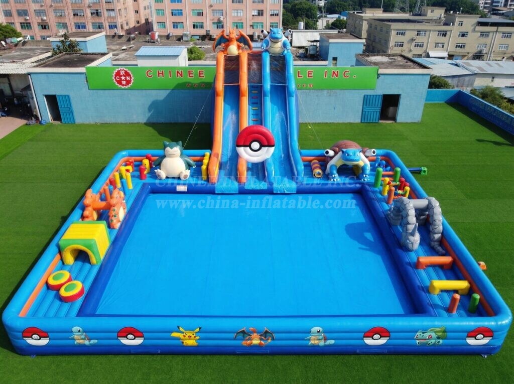 Pool3-898 Pokemon Theme Inflatable Pool Water Park