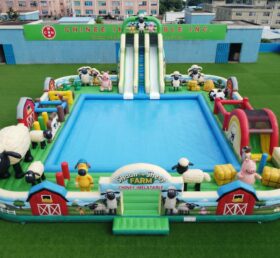 Pool3-903 Shaun The Sheep Theme Inflatable Pool Water Park