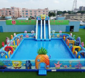 Pool3-907 SpongeBob Theme Inflatable Pool Water Park