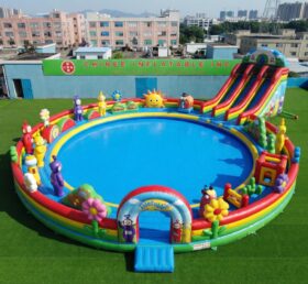 Pool3-913 Teletubbies Theme Inflatable Pool Water Park