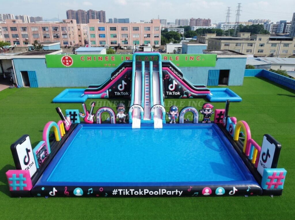 Pool3-917 TikTok Theme Inflatable Pool Water Park