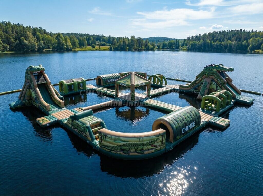 S629 Crocodile Theme Inflatable Water Park