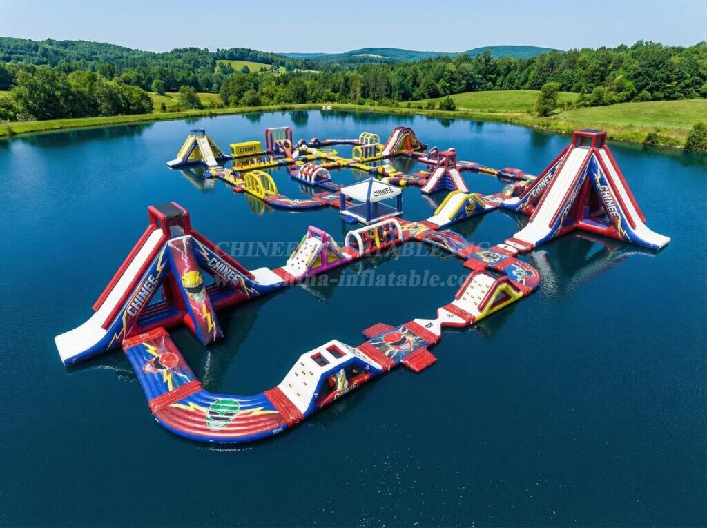 S647 Power Rangers Theme Inflatable Water Park