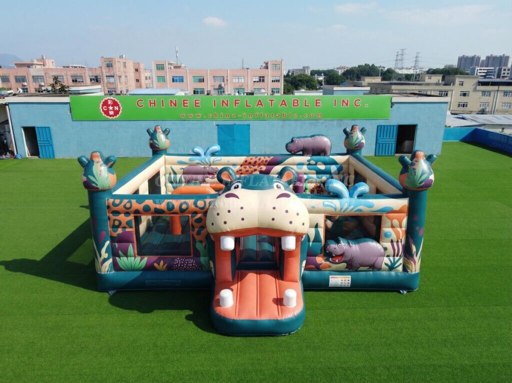 T2-7125 Hippo Theme Inflatable Bouncer