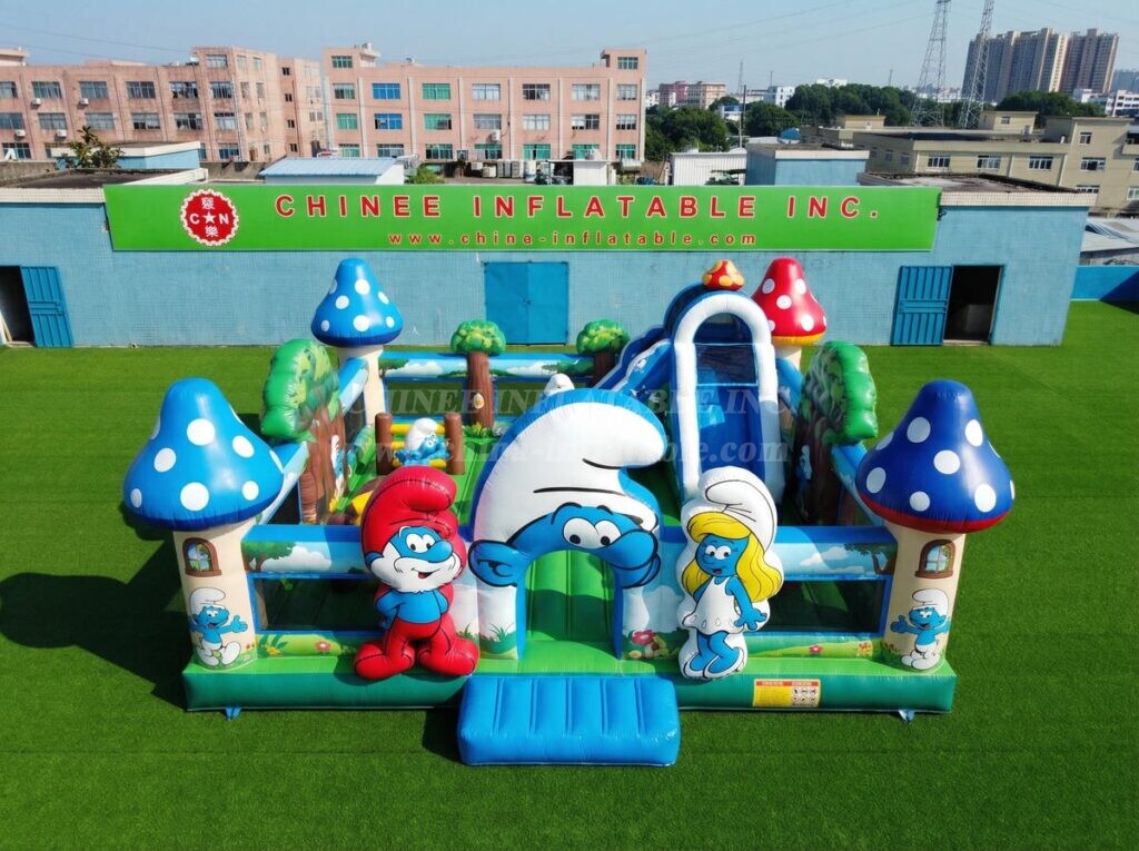 T2-7165 The Smurfs Theme Inflatable Bouncer