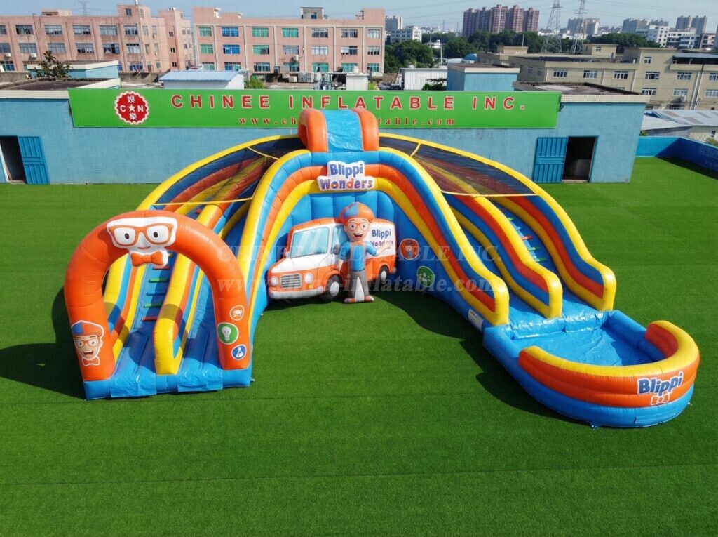 T8-6111 Blippi Wonders Theme Inflatable Water Slide
