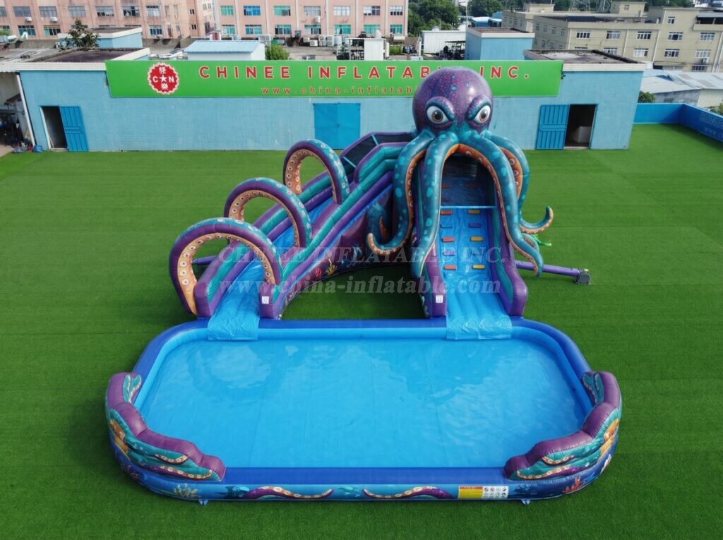 T8-6180 Octopus Theme Inflatable Water Slide