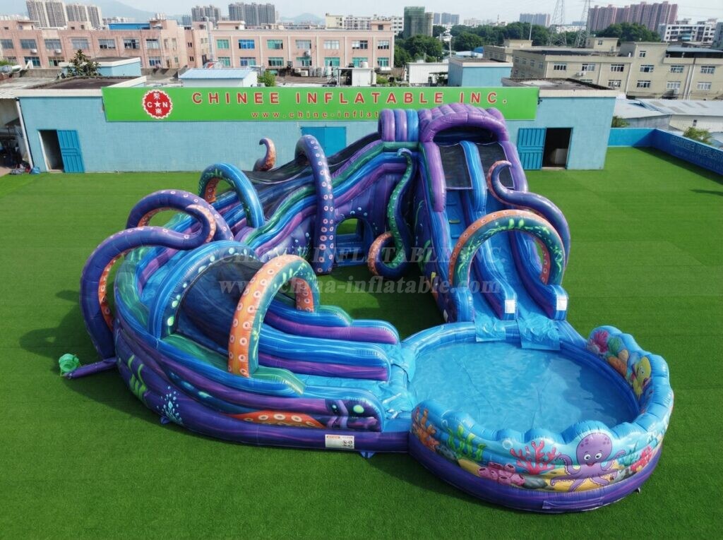 T8-6181 Octopus Theme Inflatable Water Slide