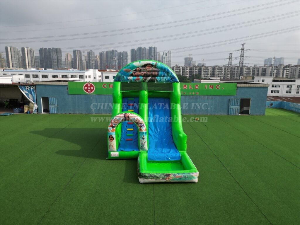 T8-8466C Moana Theme Inflatable Water Slide with Pool