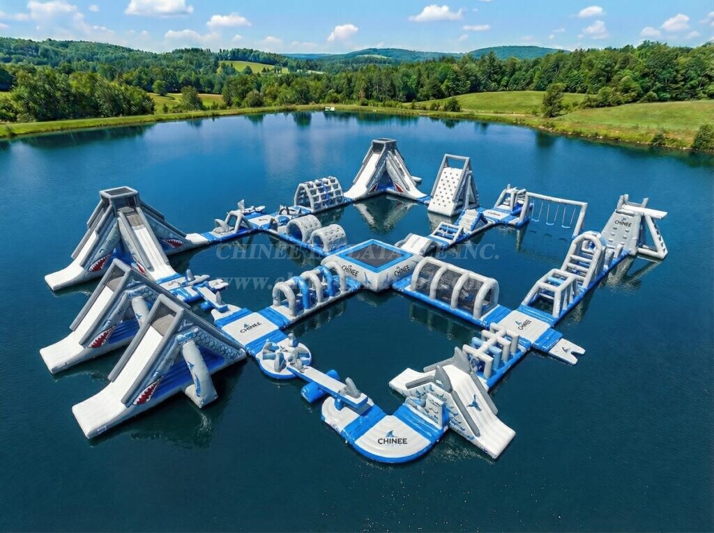 S741 Shark Theme Inflatable Water Park