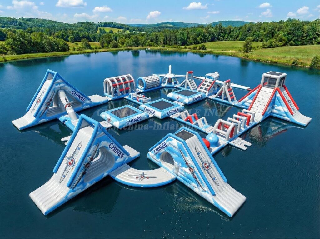 S755 Airplane Theme Inflatable Water Park