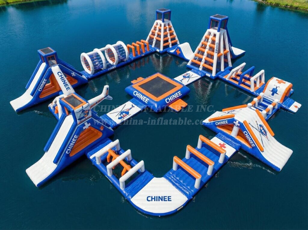 S792 Helicopter Theme Inflatable Water Park