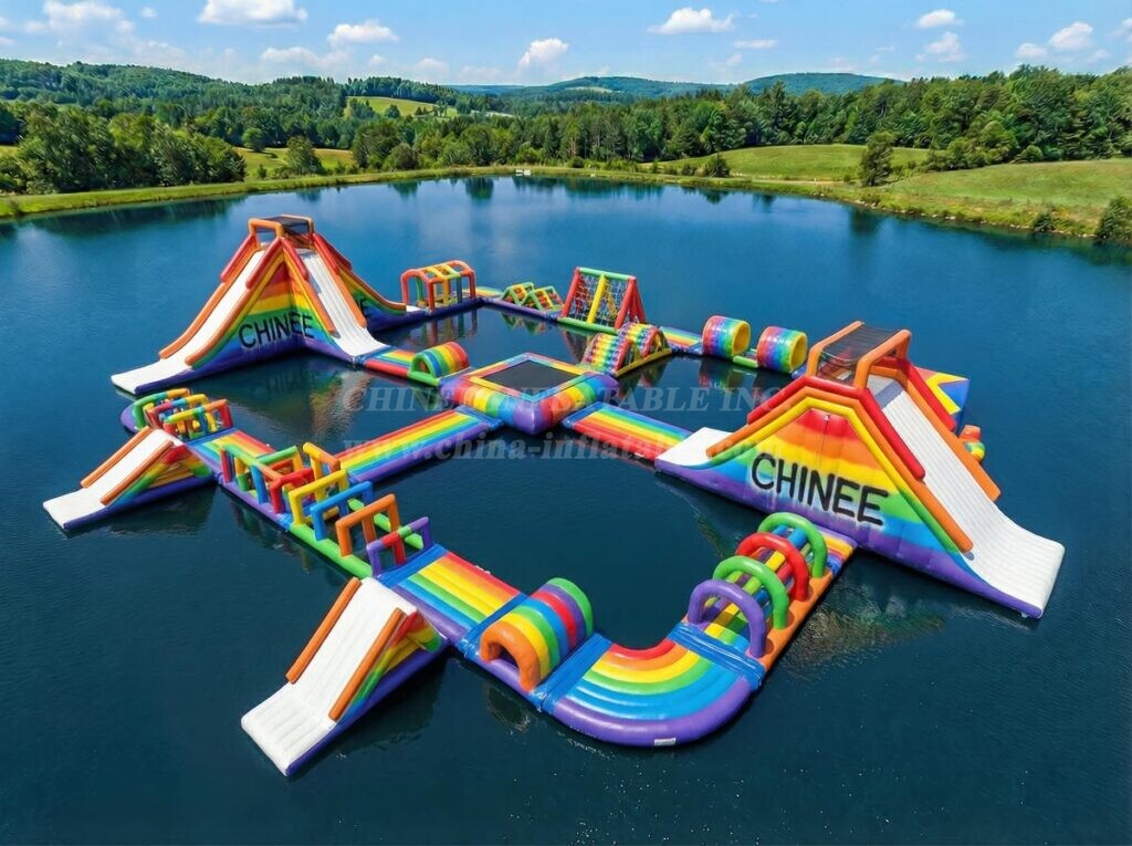 S818 Rainbow Theme Inflatable Water Park