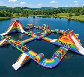 S818 Rainbow Theme Inflatable Water Park