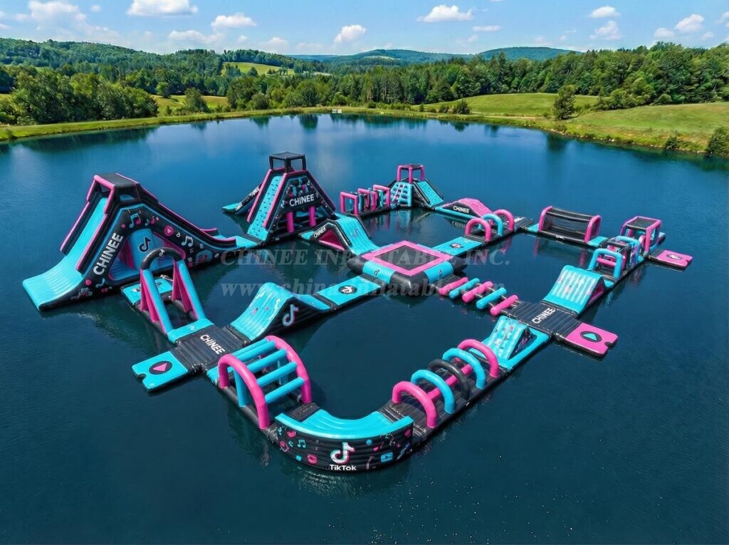 S828 TikTok Theme Inflatable Water Park