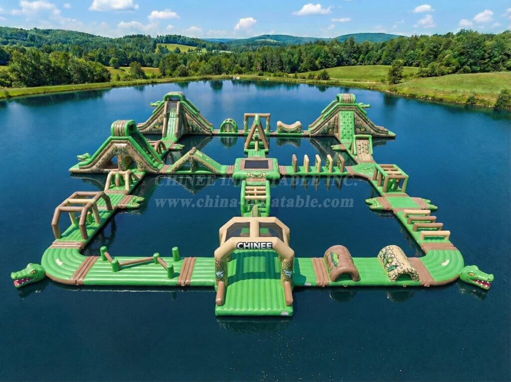 S847 Crocodile Theme Inflatable Water Park