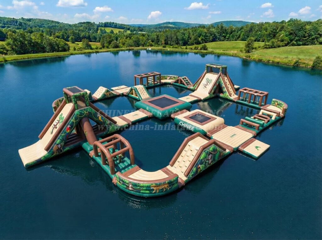 S857 Jungle Theme Inflatable Water Park