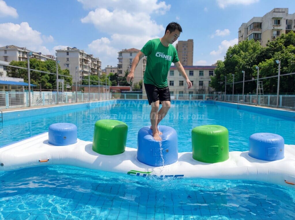 T10-625 Inflatable Floating Water Playground – Fun Pillars