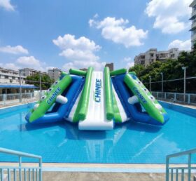 T10-620 Floating Water Park Climb & Slide Station -All in one station