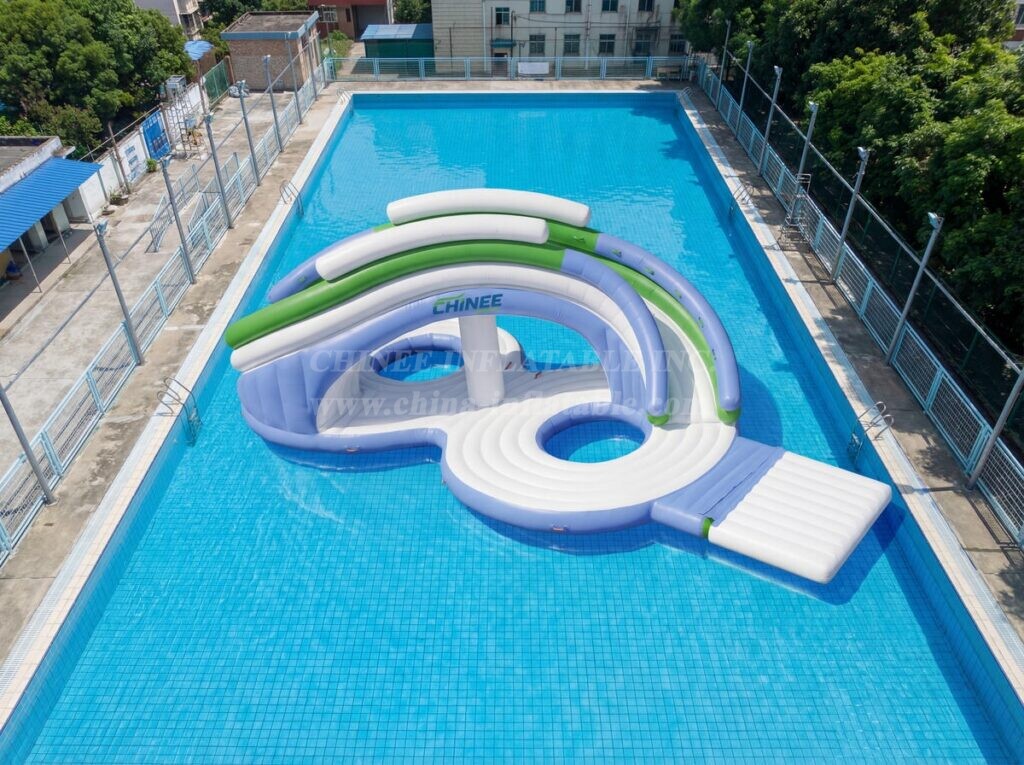 T10-605 Inflatable Water Slide Figure 8 With Step – Figure 8 with Step