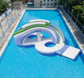 T10-605 Inflatable Water Slide Figure 8 With Step - Figure 8 with Step
