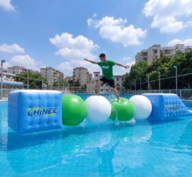 T10-636 Inflatable Water Obstacle Course Water Balance Challenge