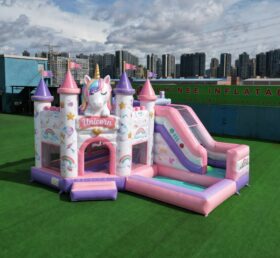 T2-8799B Unicorn Castle Inflatable Combo