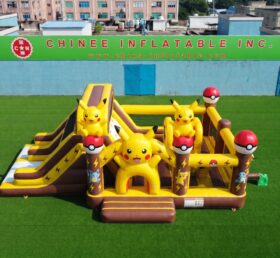 T2-8941 Pokémon Pikachu Theme Inflatable Combo Bouncer with Slide