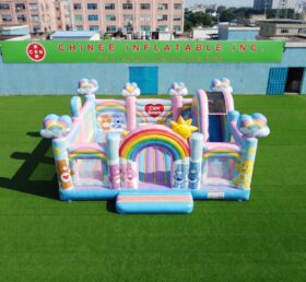 T2-8951 Care Bears Inflatable Combo Bouncy Castle with Slide