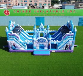 T2-8956 Frozen Theme Inflatable Castle Dual Slide Combo