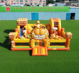 T2-8963 Garfield Inflatable Combo Bouncy Castle with Slide