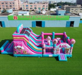 T2-8968 L.O.L. Surprise Inflatable Combo Bouncy Castle with Slide